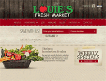 Tablet Screenshot of louiesfresh.com